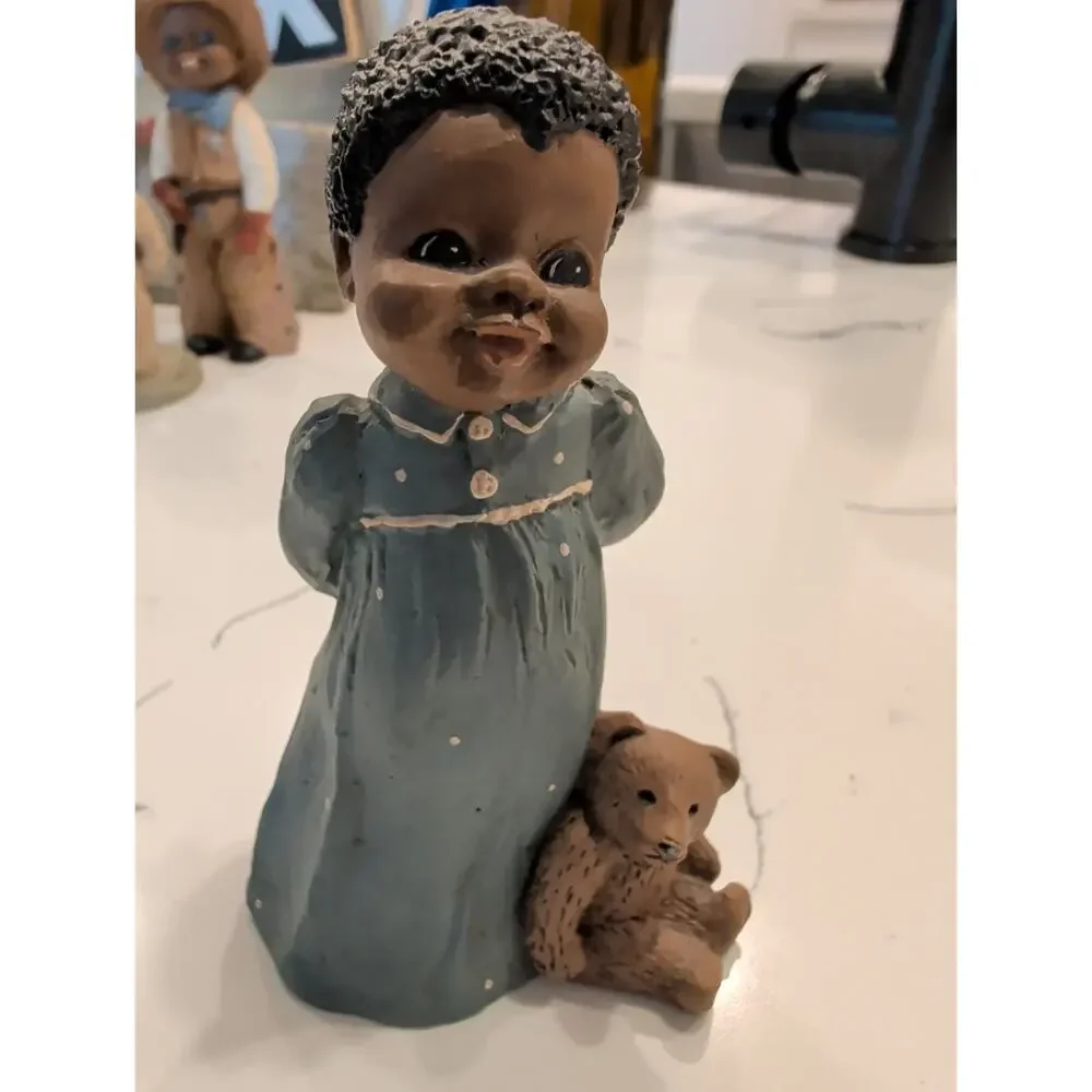 Lot of 6 Vintage All God's Children Figurines Martha Holcombe Black Americana...
